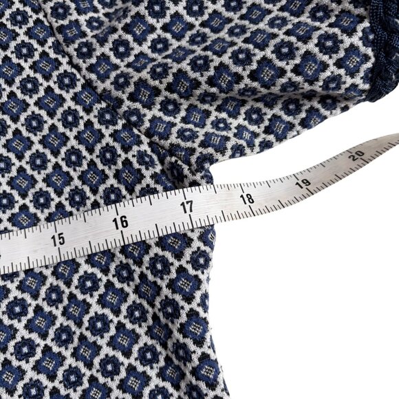 Dorothy Perkins Navy Printed Dress with Front Pockets - Size 6 - Picture 8 of 9